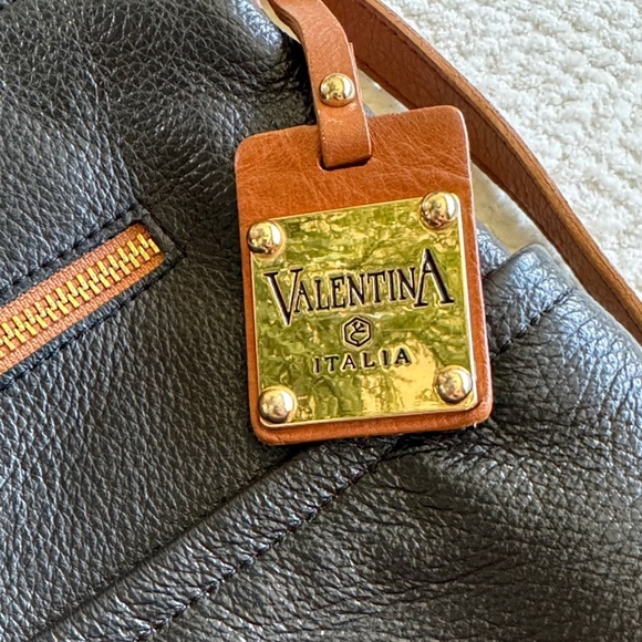 Valentina Black and Tan Crossbody Bag - Picture 2 of 16